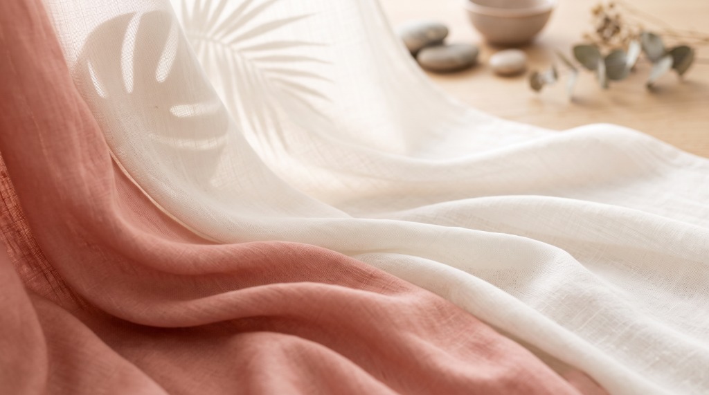 Púder-korall selyem vászon spa atmoszféra